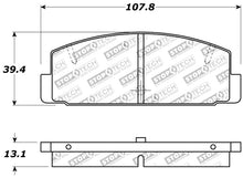 Load image into Gallery viewer, StopTech Performance 89-95 Mazda RX7 / 03-05 Mazda 6 Rear Brake Pads
